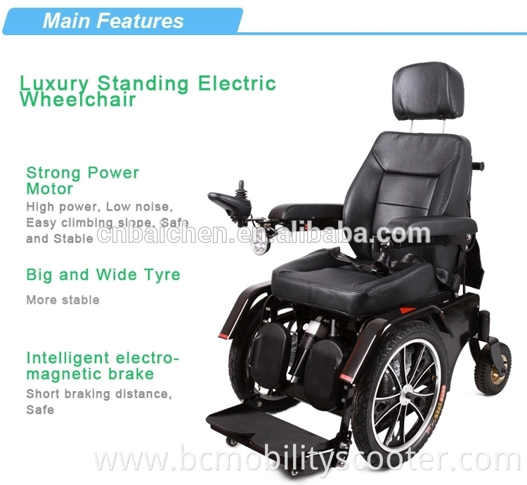 2021 New Design Handdicaped Electric Standing Wheel Chair Stand up Wheelchair Rehabilitation Therapy Supplies Health Care 1pcs